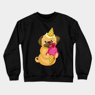 Pug Ice-cream Crewneck Sweatshirt